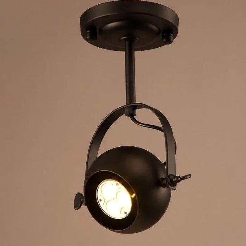 

Vintage Loft Led Pendant Lights Free Rotation Kitchen Wrought Black Light Fixtures Contemporary Residential Spotlight Lighting
