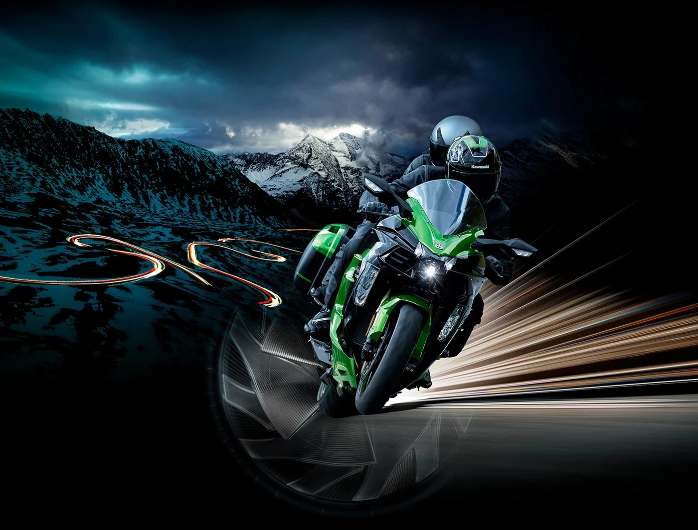 كاواساكي دراجة نارية تطور الرجل طاقم الرقبة تي شيرت طويل الأكمام الشارع الشهير موتو المشجعين خمر موتوكروس سريعة الجافة القمم #3