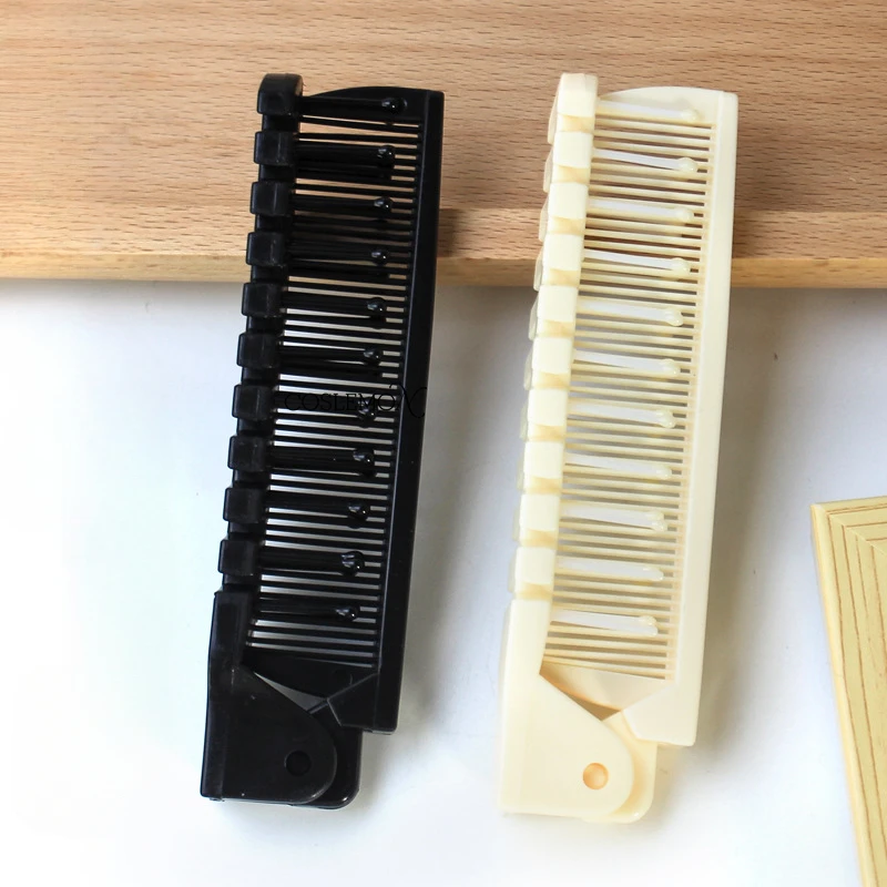 Portable Folding Comb Anti-static Travel Hair Brushes for Women Men High Quality Plastic Dense Tooth Hairdressing Styling Tool