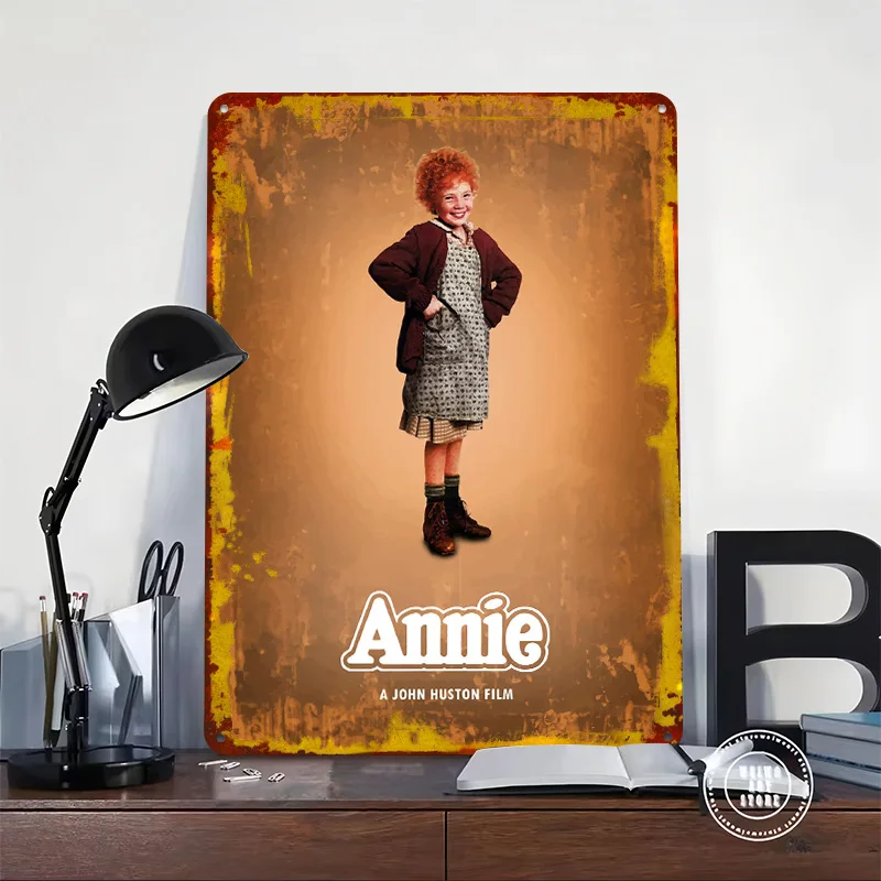Annie Tin Poster Customized Retro Wall Art Vintage Metal Signs for Room Modern Home Decoration Luxury House Decor Coffee Bar