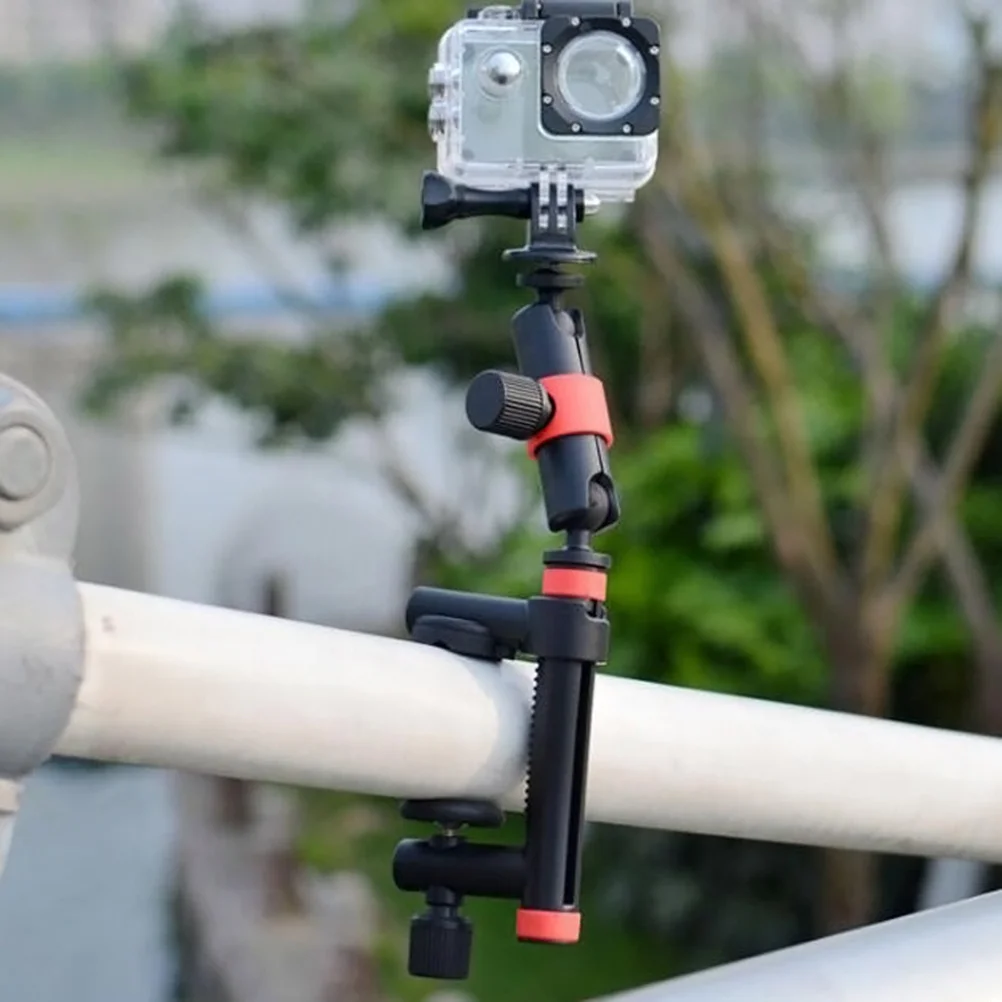 Adjustable Camera Clamp Mount For Action Cameras Handheld Grip Multi-Function Extension Arm For Tripod Tube