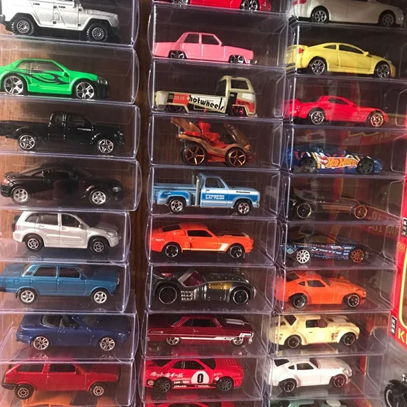 Clear PVC Display Boxes, 1/64 Car Model Toy Transparent Dust Proof Exhibition Box for Collection Gift Packaging Decoration