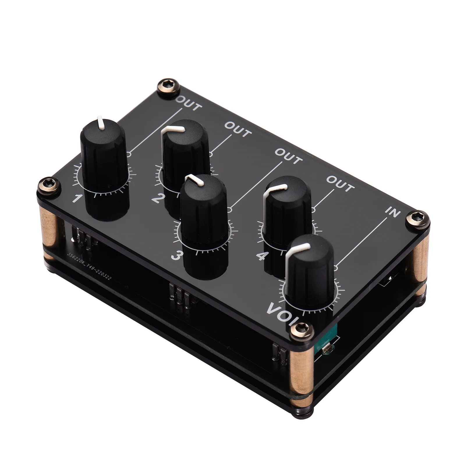 1-in-4-out Passive Mixer Module Mini Stereo 4Channel Passive Mixer Audio Mixer 1 Audio Input to 4 Output Ultra Compact Low Noise