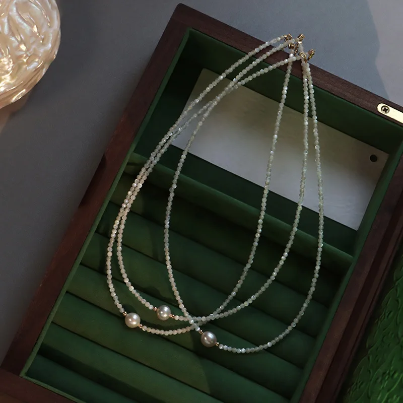 Heißer Verkauf Natürliche Süßwasser Perle 14K Gold Gefüllt Weibliche Perlen Ketten Halskette Schmuck Für Frauen Geburtstag Geschenke Kein Verblassen – Detail 3
