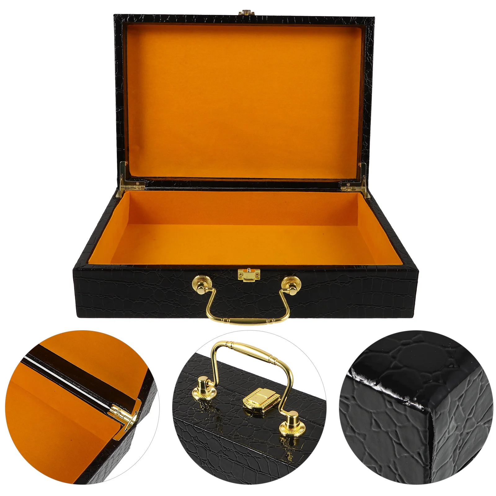 

Portable Case With Handle Durable Eva Storage For Travel Accessories Flip Cover Holder Outdoor Cigar Box Wear-Resistant Gift Box