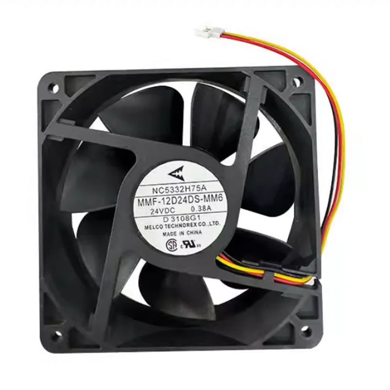 

1PC FOR MMF-12D24DS-MM6 DC 24V 0.38A 120x120x38mm 3-Wire Cooling Fan