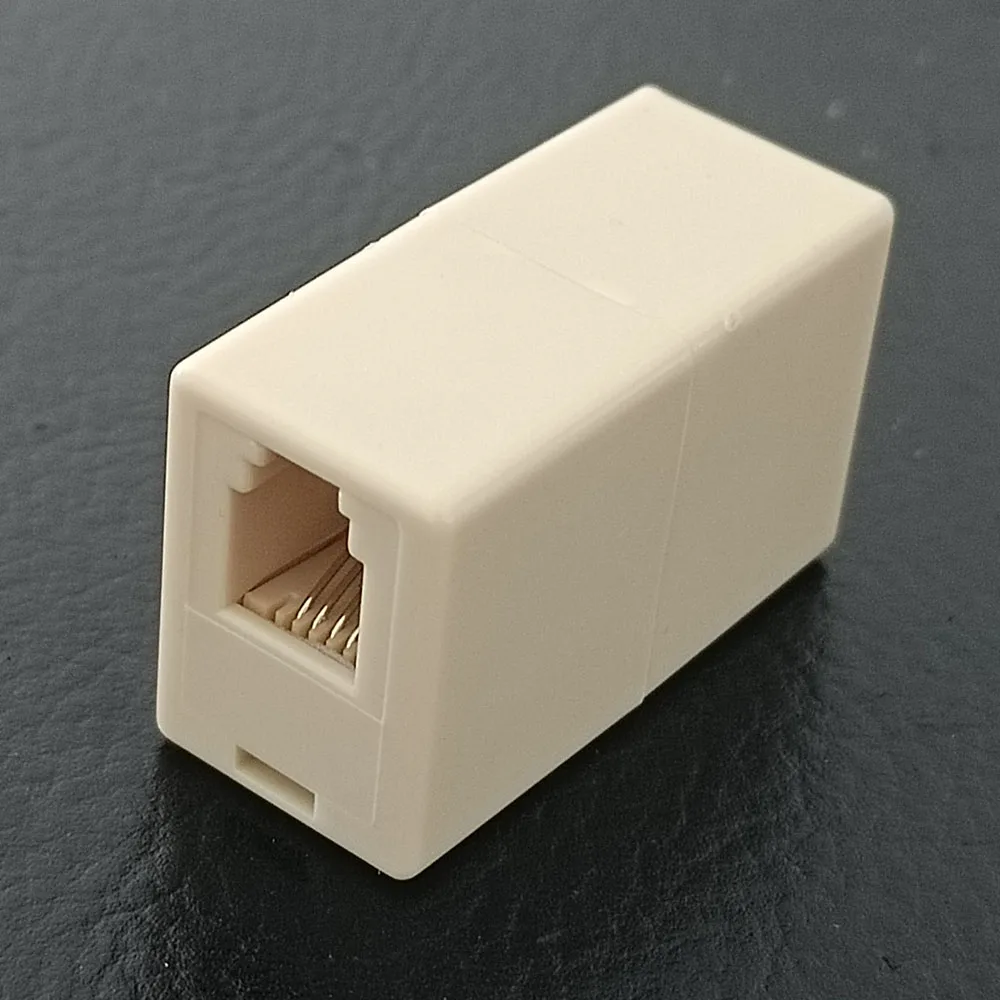 RJ9 RJ10 4P4C Socket/Female Coupler Extender Straight Through 1-1 Telephone Handset Cable's Modular Plugs Adapter