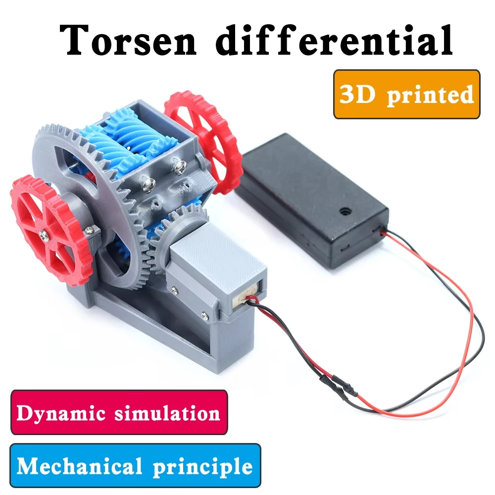 

Torsen differential model 3D printed Torsen-type self-locking torque-sensing differential Car mechanical principle DIY modeling