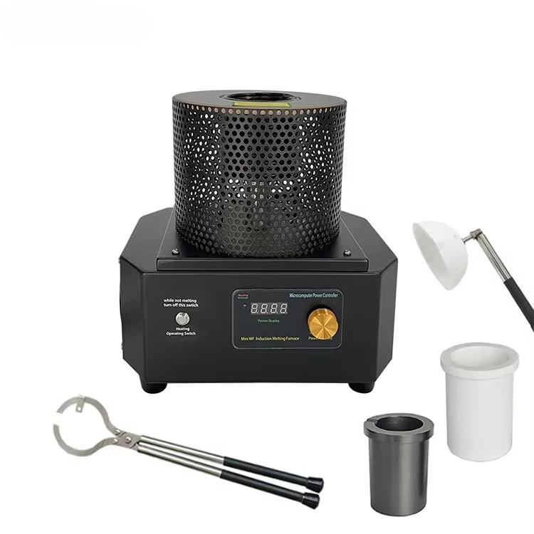 3.5KW 1KG Gold Capacity 1600 Degrees Heating Furnace Gold Silver Melting Furnace  Induction Melting Smelter