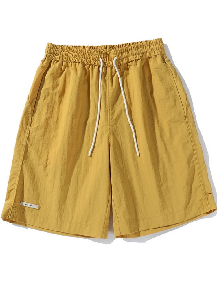 

Мужские летние шорты из ледяного шелка: свободные, прямые, легкие, дышащие, модные, молодежные, нейлоновые