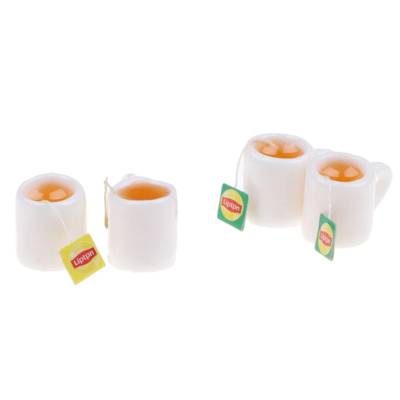 ชุดแก้วน้ำจิ๋วสำหรับบ้านตุ๊กตา ขนาด 1:12 จำนวน 2 ชิ้น/ชุด แก้วน้ำสีขาว แก้วน้ำ/แก้วชา ของเล่นจำลองสำหรับเด็ก ของตกแต่งบ้านตุ๊กตา