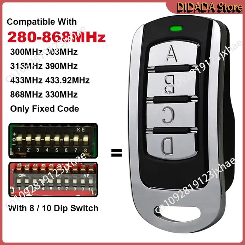 N82R Garage Remote 4 In 1 Multi Frequency 287-868Mhz Clone Gate Control Command Transmitter 434.42Mhz 868.35Mhz 433.92 3Pcs