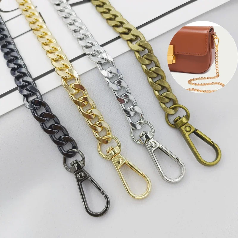 40/120CM Metal Aluminum Bag Chain Replacement Parts Accessories for Hand-Woven Shoulder Handbag DIY Handmade Detachable