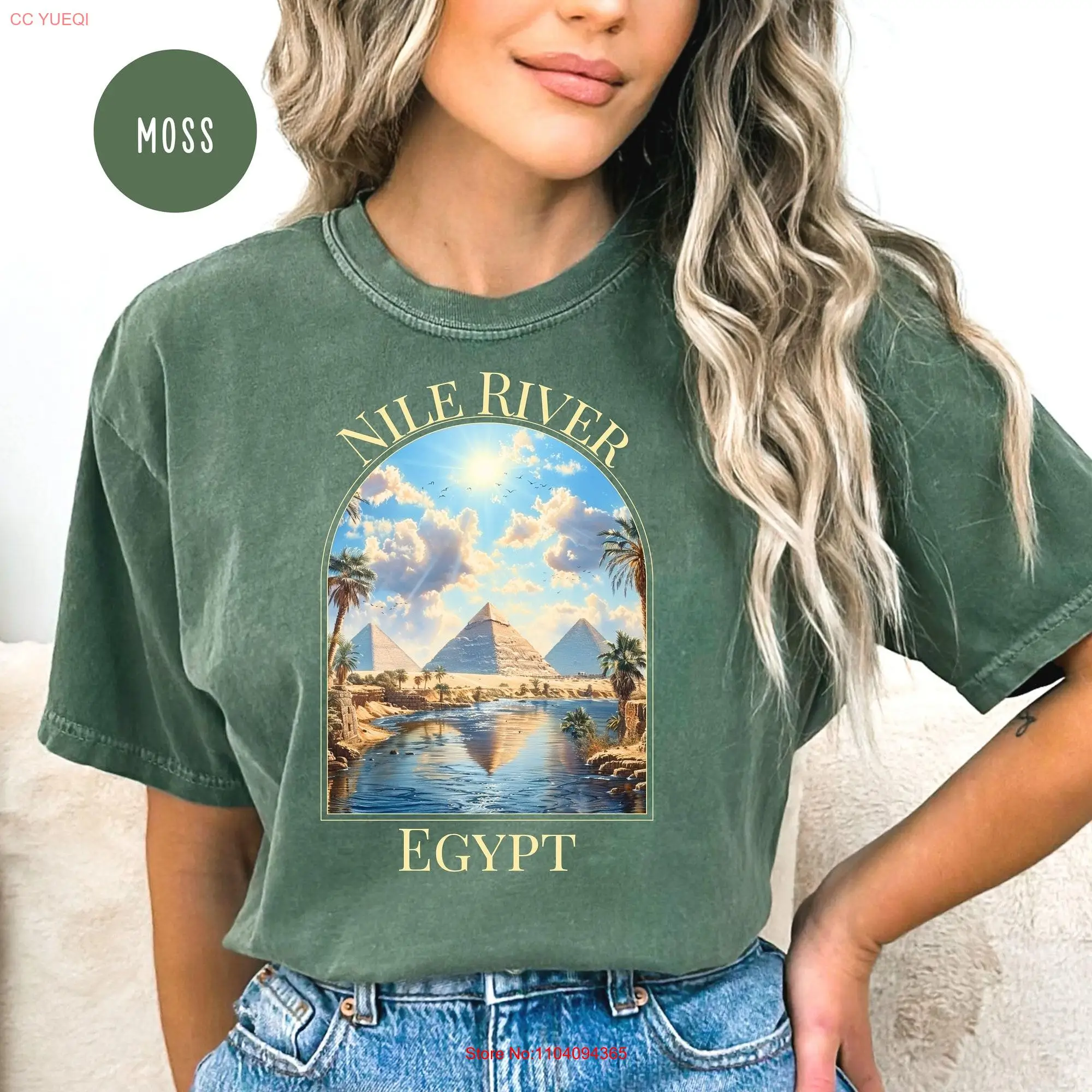 Nile River Comfort Colors T Shirt Ancient Pyramids Egyptian Vacation GifT Egypt long or short sleeves