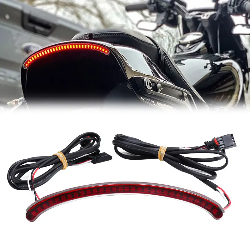 Motorcycle Led Rear Fender Brake Light Tail Lamp Assembly Taillight For Harley Softail Fat Bob FXFBS 114 FXFB 107 2018-up