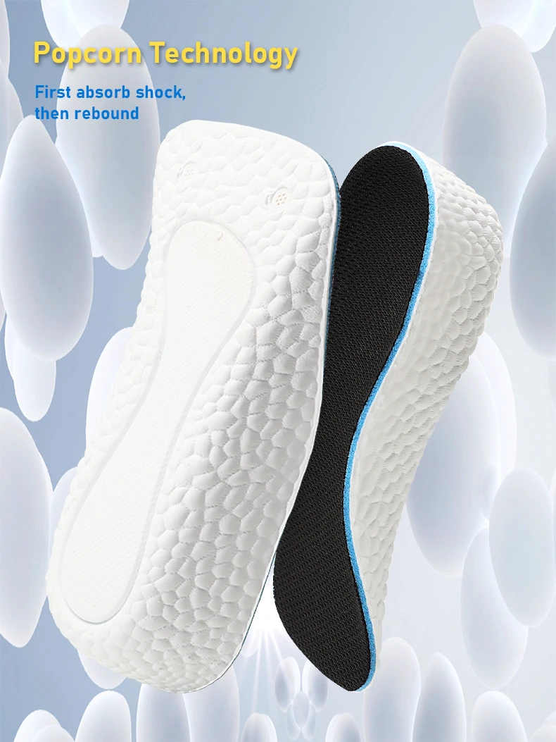 1 Paar Unisex-Einlegesohlen zur Körpergrößenerhöhung mit Fußgewölbestütze, orthopädische Memory-Schaum-Einlagen für Plattfüße, unsichtbare Einlagen für Sneaker – Detail 3