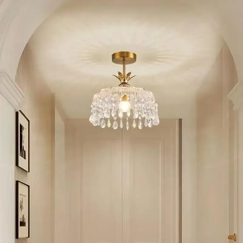 

Modern Creative led crystal chandelier hallway chandeliers E27 bulb lamps Indoor lustre