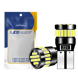2pcs T10 W5W 24LED Canbus No Error 194 168 Bulb 5W5 5W 12V Super Bright Car Interior Side Light License Plate Lamp 6000K white
