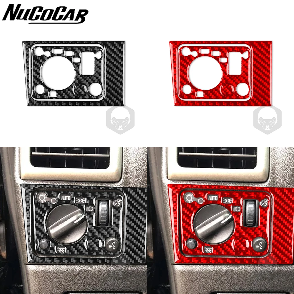 For Chevrolet Colorado For GMC Canyon 2009-2012 Carbon Fiber Headlight Control Panel Car Accessories Interior Decorative Sticker