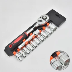 12pcs 1/2 Inch Socket Wrench Set Sockets Extension Rod Multi-function Ratchet Spanner Car Motorcycle Repair Hand Tool Kit