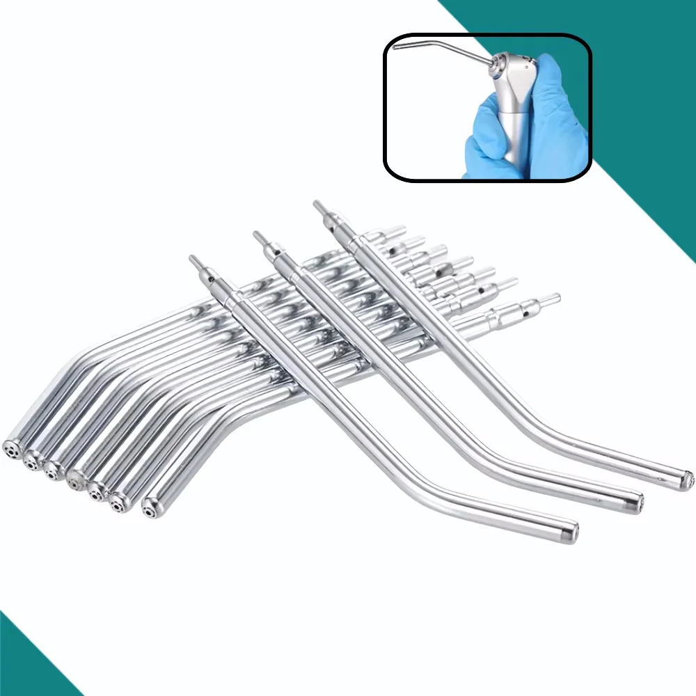 

10PCS Dental 3-Way Syringe Tips, Stainless Steel Air Water Spray Nozzle for Triple Syringe, Replacement Parts for Dental Chair