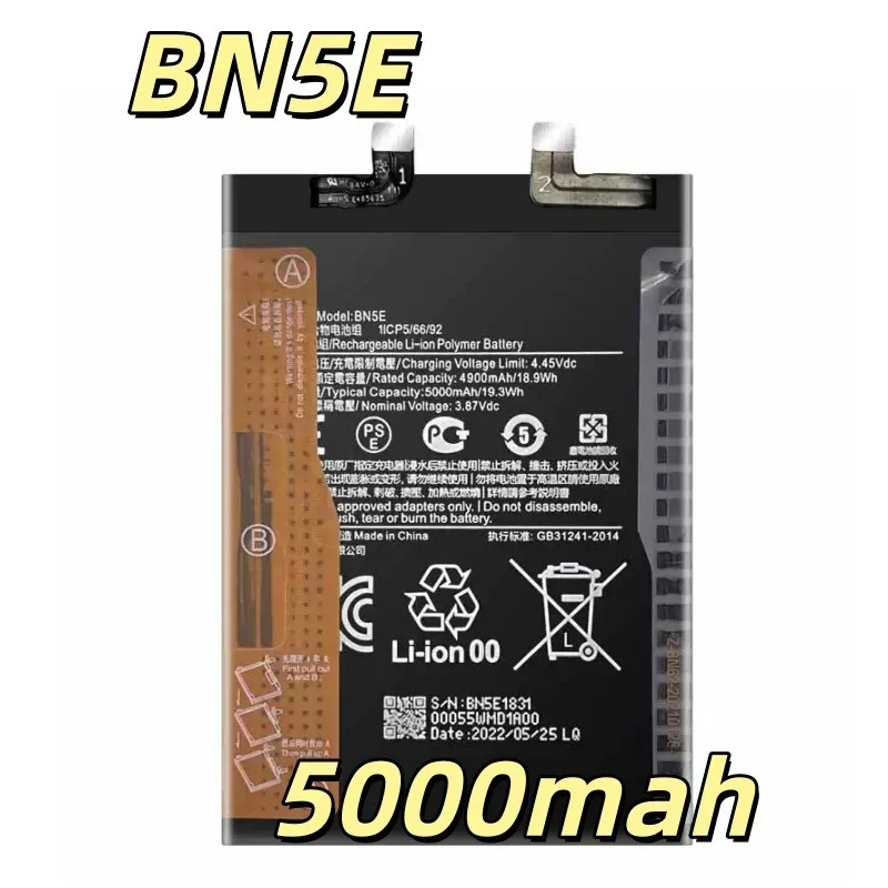 BN5H BN5E BN5D Replacement battery Applicable to note11e pro 2201116SC mobile phone electric board 5000mah