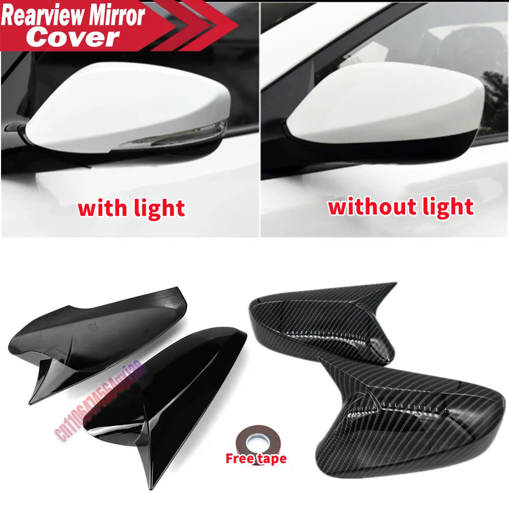 For Hyundai Elantra Veloster Accent 2012-2017 ABS Car Rearview Side Mirror Cover Wing Cap Exterior Door Trim Adhesive Sticker
