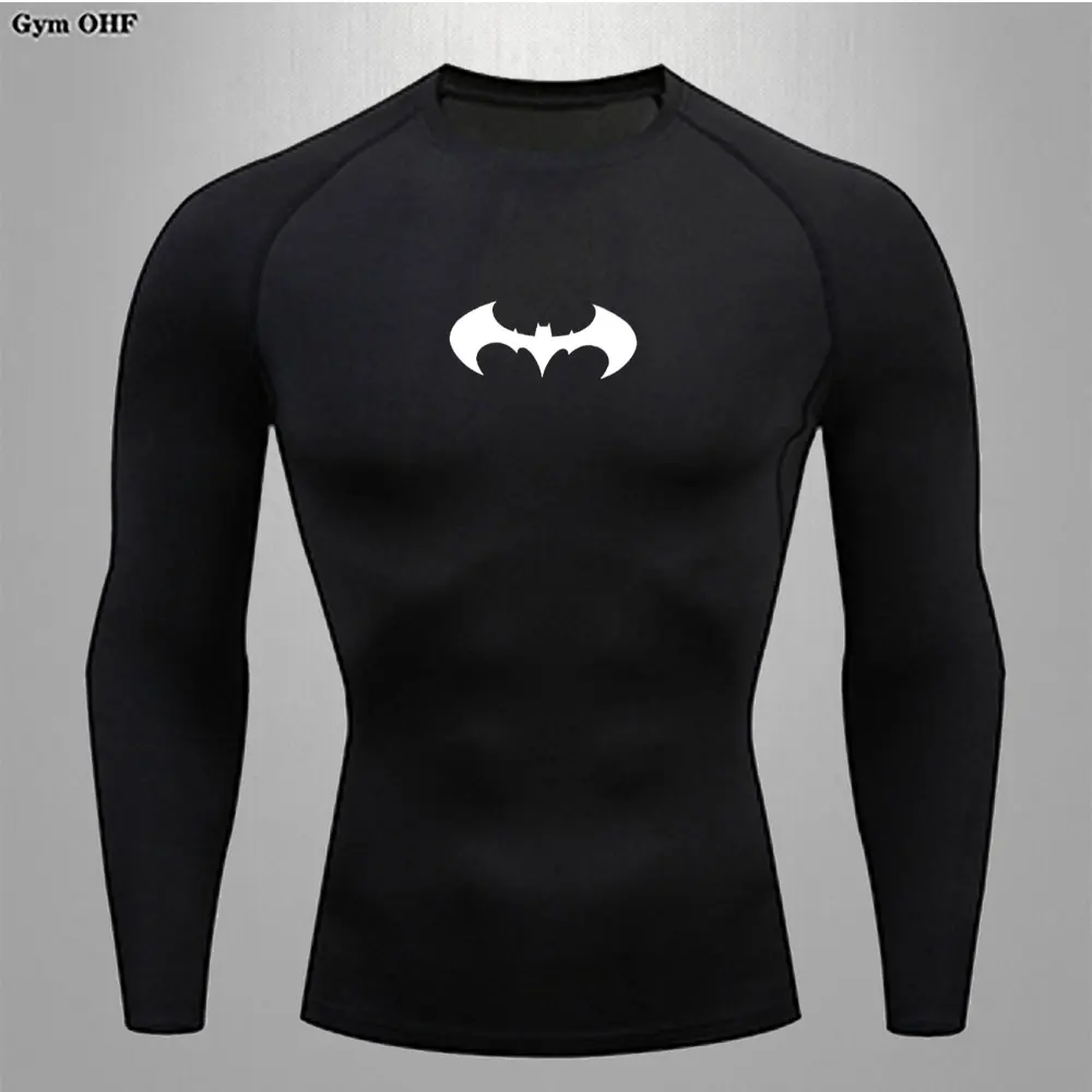 Men\'s High Quality Training Outdoor Sports T-Shirt Tight Elastic Compression T Shirt Clothes Gym Running Jogging Sweatshirt Tops