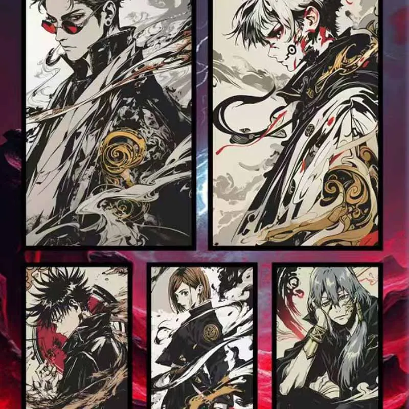 Wholesales Jujutsu Kaisen Collection Card Creative Culture Art Board Acrylic Grating Hollow Summer Colorful Water Trading Card