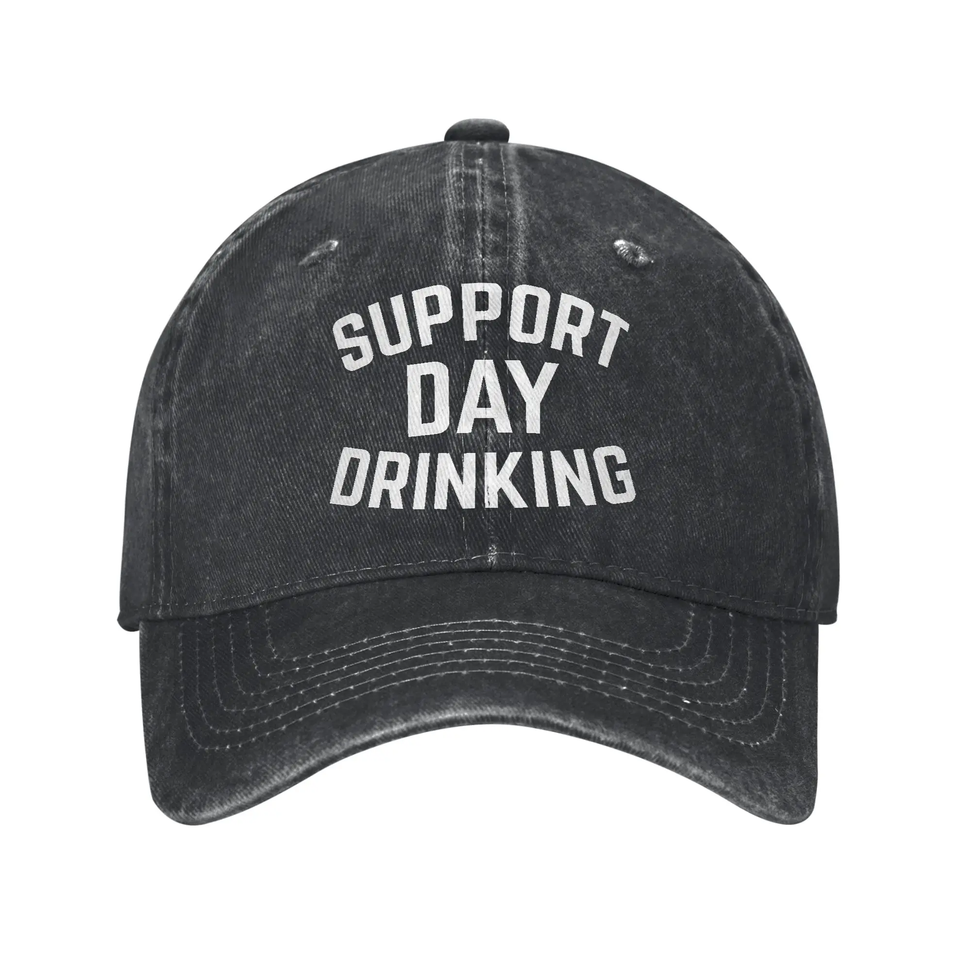 Baseball Cap Support Day Drinking Funny Summer Streetwear Trucker Hat  Men Adult Custom DIY Tennis Skate Adjustable Snapback Cap