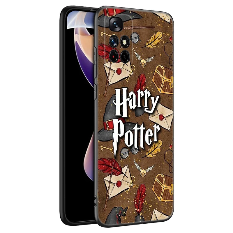 Harries Wand Potters Black Silicone Phone Case For Xiaomi Redmi Note 9 10 11 12 13 Pro Plus 11S 4G 11T 5G 9S 10S 12S