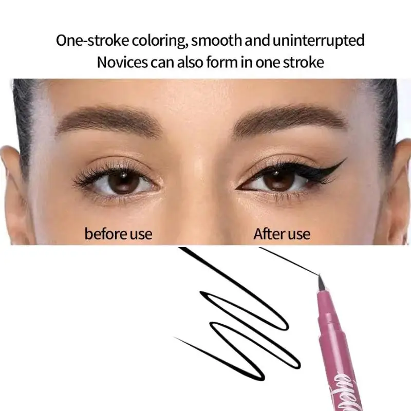 BSIMONE Wasserdichter schwarzer flüssiger Eyeliner-Stift, schnell trocknend, langlebig, matt, glatt, einfach zu färben, Augen-Make-up, Kosmetik für Frauen