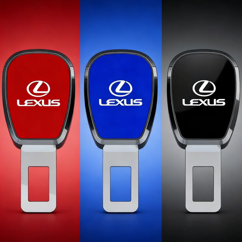 Extensor de clip para cinturón de seguridad de coche, hebilla metálica con insignia para Lexus RX330 Fsport IS200 IS250 RX350 GX NX300h Ct200h ES300h IS300h