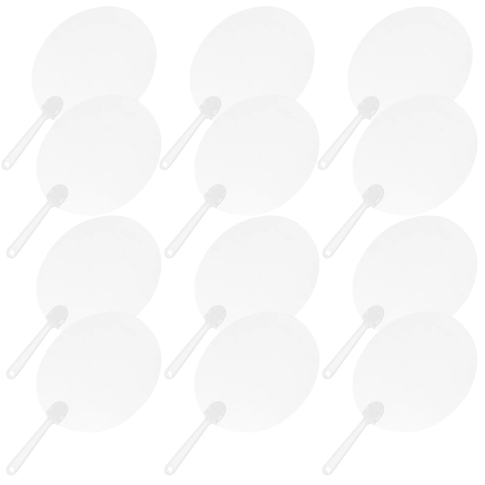 

12 Pcs Painting and Graffiti Fan Decorative Blank Fans for Crafts Hand Pocket Easy Access Handheld Diy Pvc Material Bulk