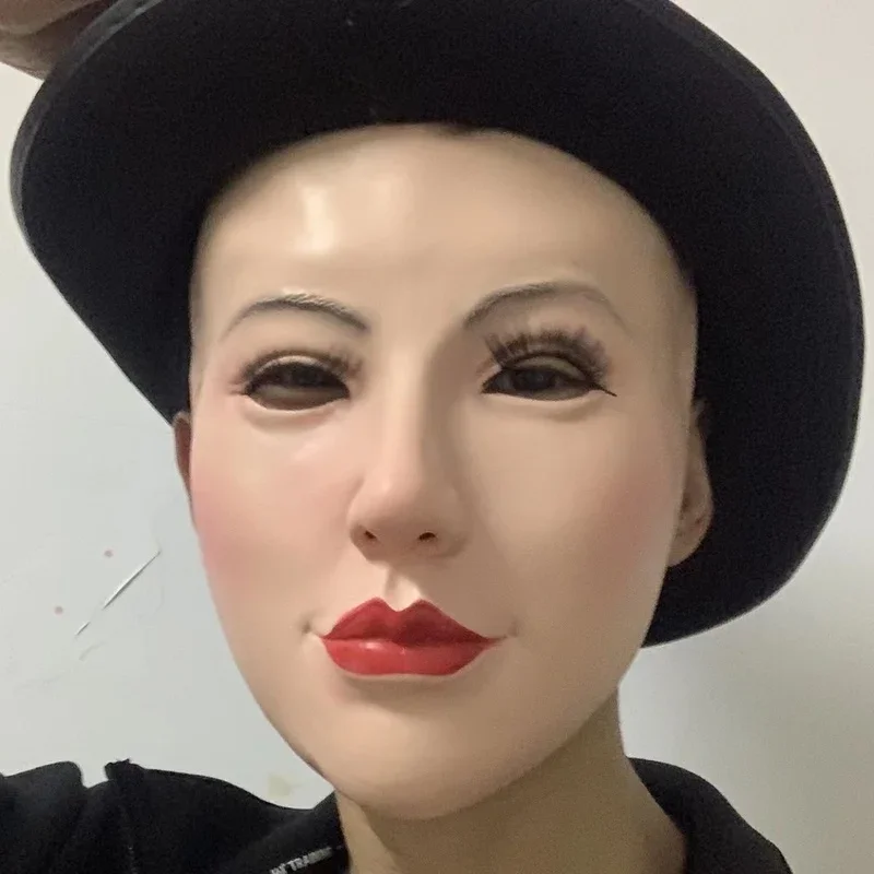 Maska Crossdress Cosplay realistyczna skóra lalka maska lateksowa kobieta anioł maska Halloween przebranie kostium na bal maskowy