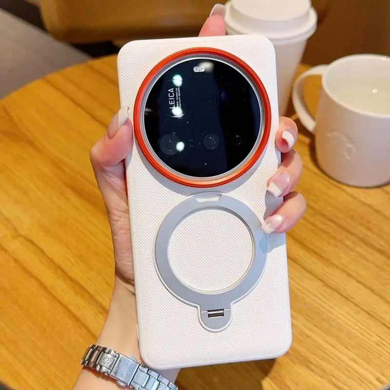 Nowe magnetyczne etui na telefon z obrotowym stojakiem do 15ultra 15pro 14pro Odporna na upadki osłona ochronna