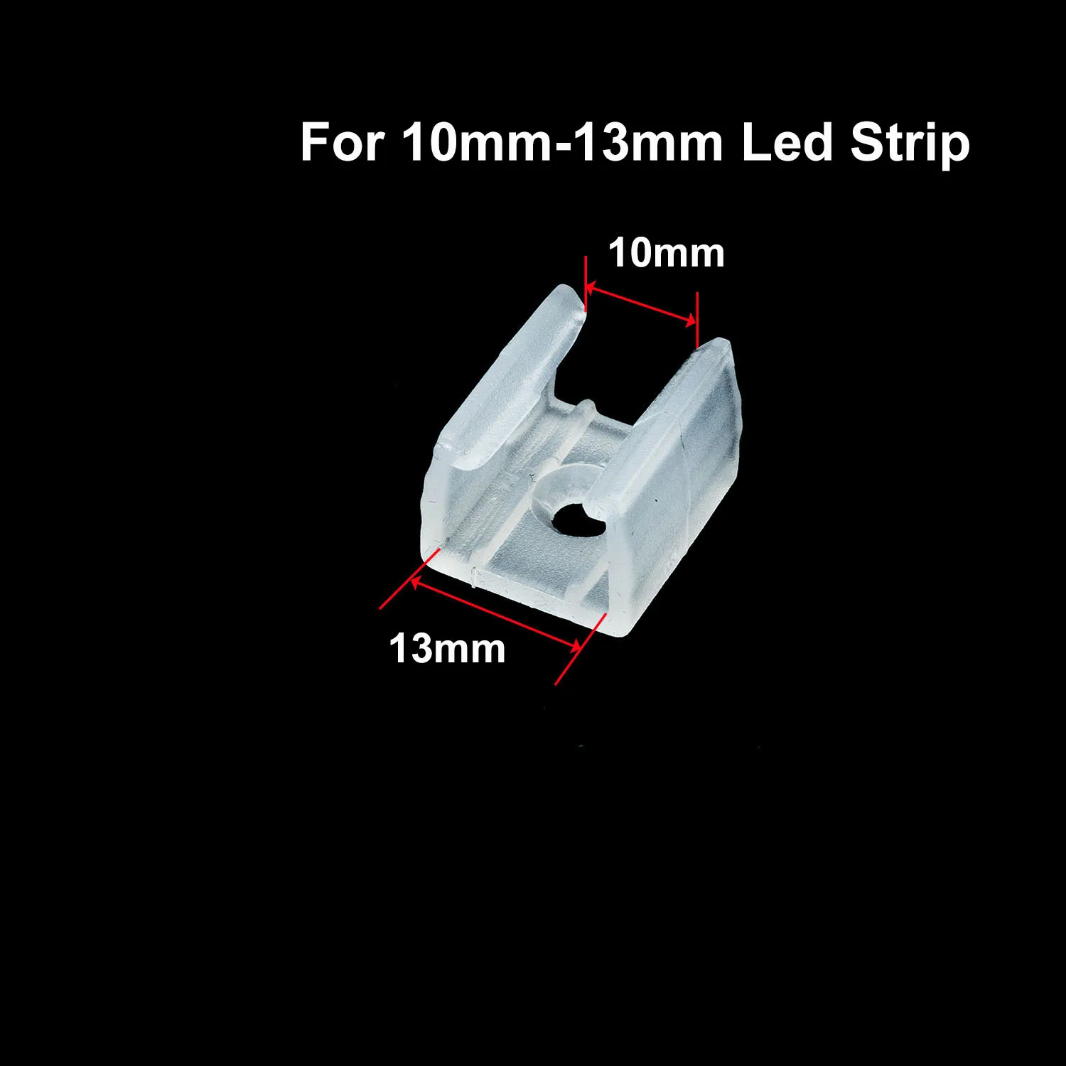 6MM 8MM 10MM 12MM Led Strip Connector Fix Clips Plastic Accessories Mounting Fixing on Wall For RGB 5050 Neon Strip Light