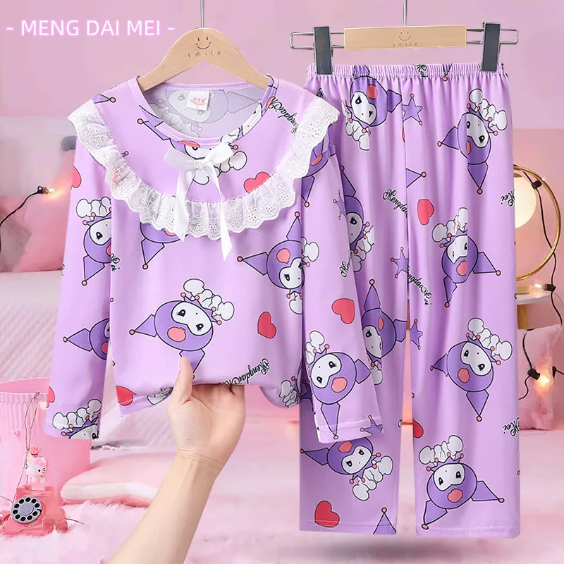 سانريو مرحبا كيتي موضة 2 قطعة مجموعة ملابس الأطفال سترة ملابس خارجية الفتيات معطف 2025 فتاة الخريف الشتاء 10 12 سنة #4