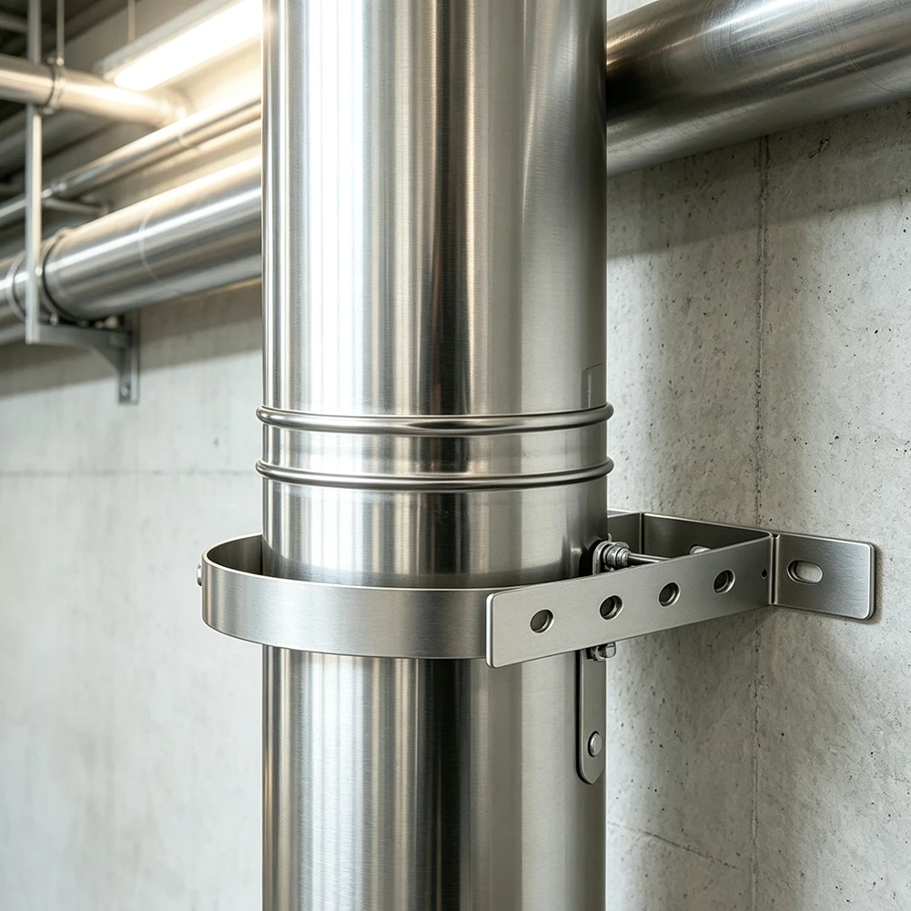 Wall Mount Bracket Adjustable Smoke Pipe Bracket Reinforced Bracket Plate For Chimney Installation For Chimney Tubes