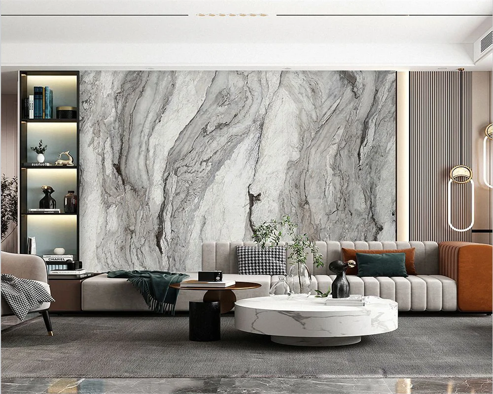 

beibehang Customized modern moisture-proof limestone large slate slab background marble papel de parede wallpaper papier peint