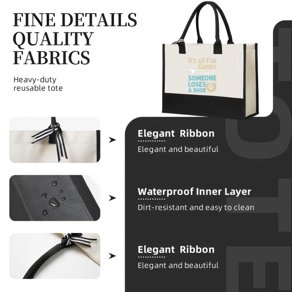 شعار مجنح سنة تاريخ 1964 طبعة كريست 2026 وصول جديد موضة عملية واسعة قابلة لإعادة الاستخدام حمل حقيبة نمط طباعة