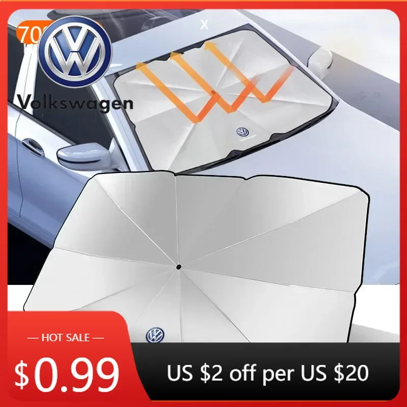 

Солнцезащитный козырек-зонт для лобового стекла автомобиля Volkswagen VW GTI B6, телескопический, для защиты от солнца