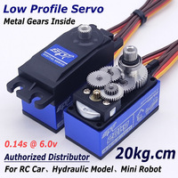 SPT 4420LV 20kg Large Torque Metal Gear Standard Digital Low Profile Servo 1:10 RC Car Fix-Wing Hydraulic Switch Robot Angle 180