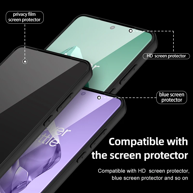 For OnePlus 12 Airbags Shockproof Magnetic Wireless Charging Case Shell For OnePlus12 1+12 Rugged Protection Armor Cover