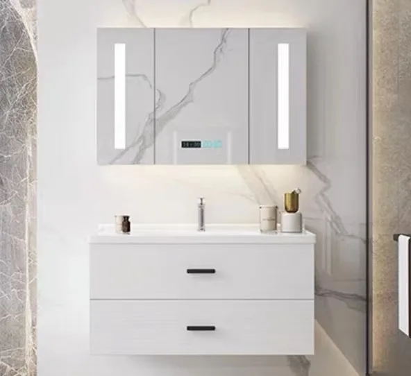 Bathroom Dresser Wall-Mounted Glass Basin