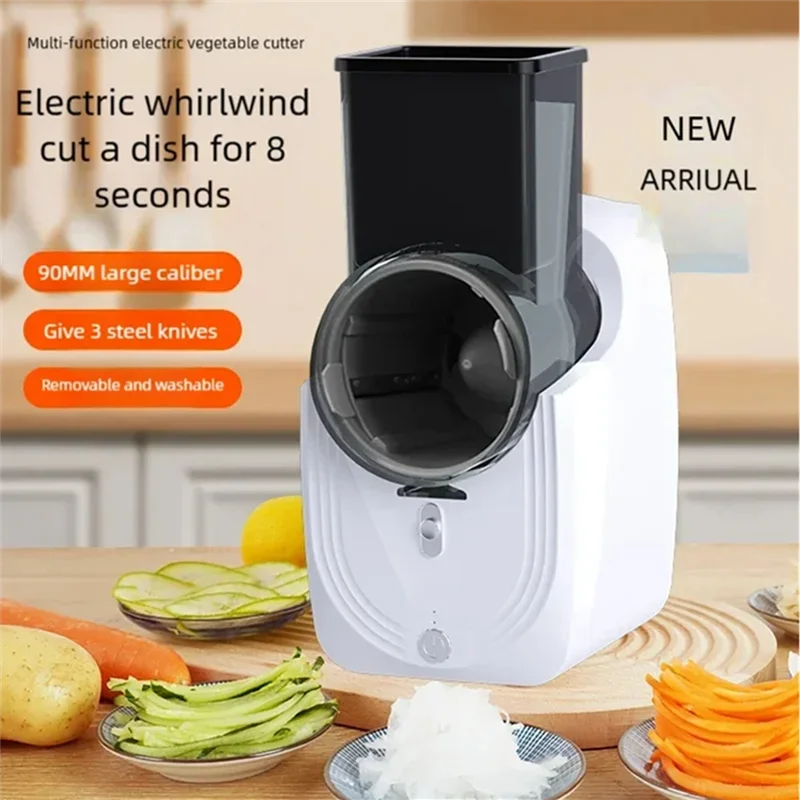 A01V-Kitchen Electric Vegetable Cutter Multi-Function Household Vegetable Slicer Shredder Automatic