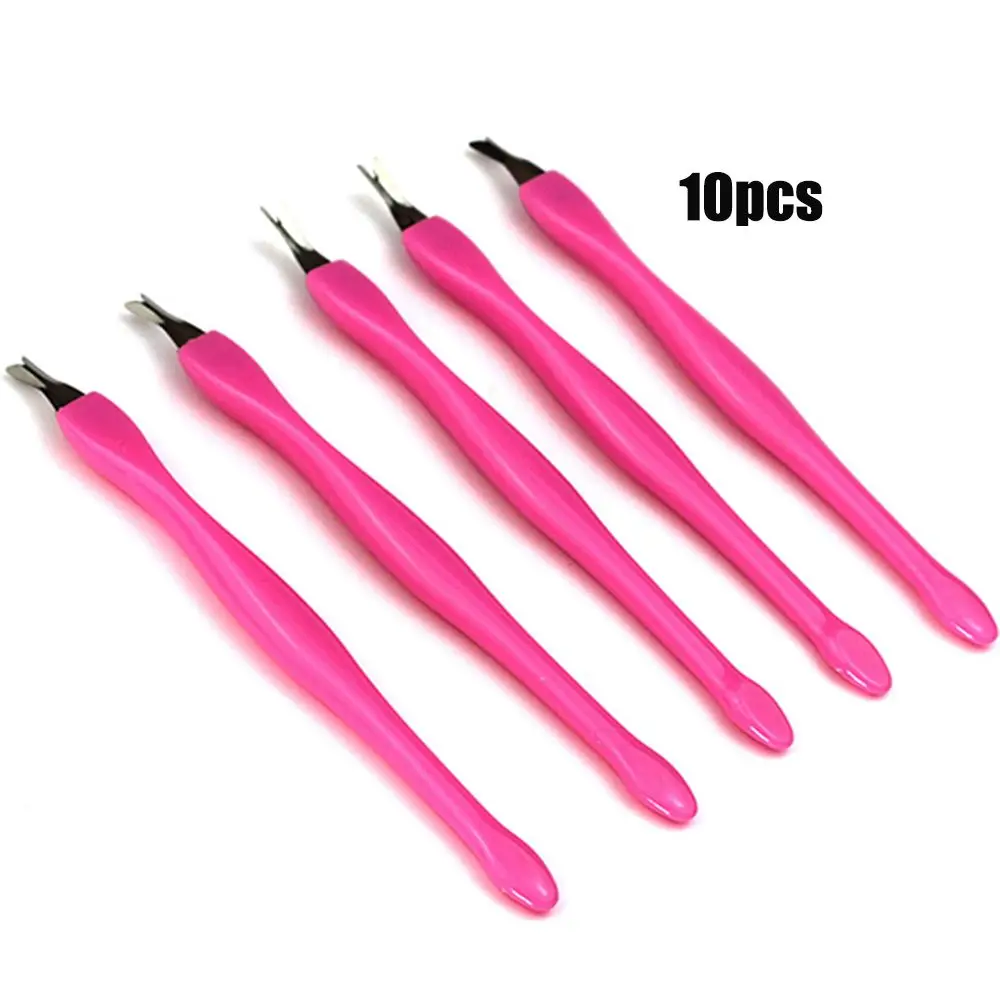 الفولاذ المقاوم للصدأ مسمار الفن مانيكير إهاب القراص الجلد الميت شوكة مسمار انتهازي للبشرة مزيل الجلد الميت إزالة طلاء الأظافر #1