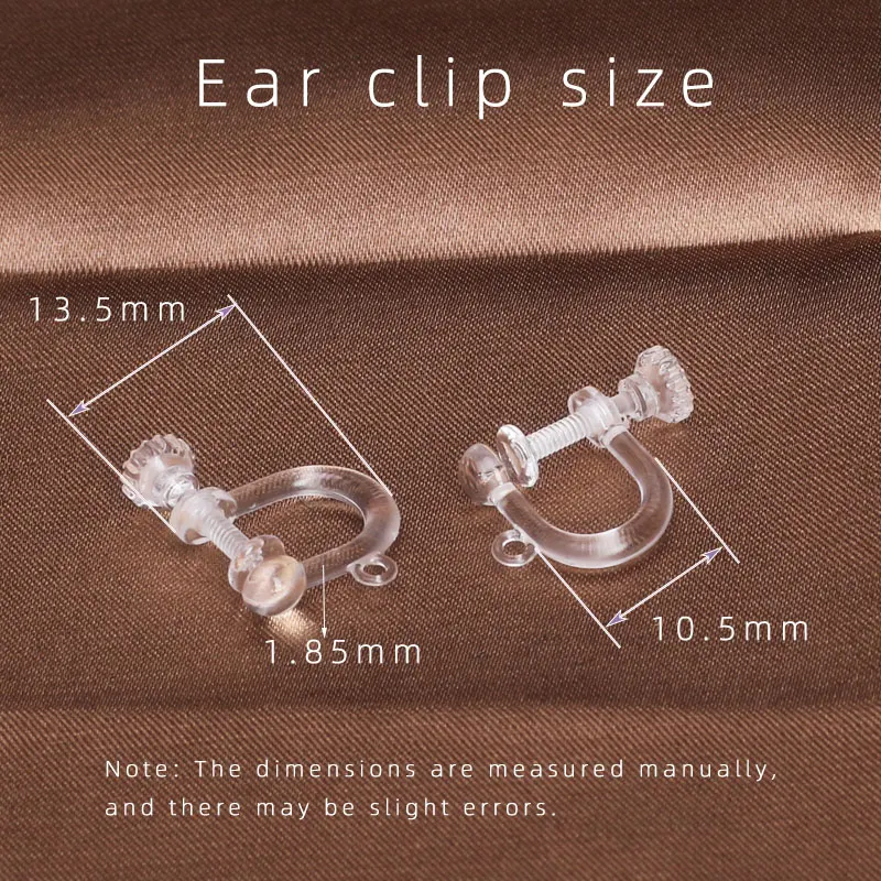 DIY Jewelry Accessories Transparent Resins Screw Ear Clips Earrings Findings Resins Plastic Earring Clips Base Connectors