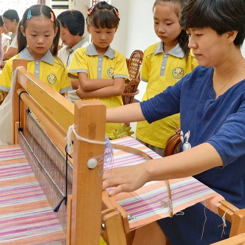 Portable Desktop Weaving Machine Pre-Warped Loom for Beginner Hand Weaving and Home Decoration