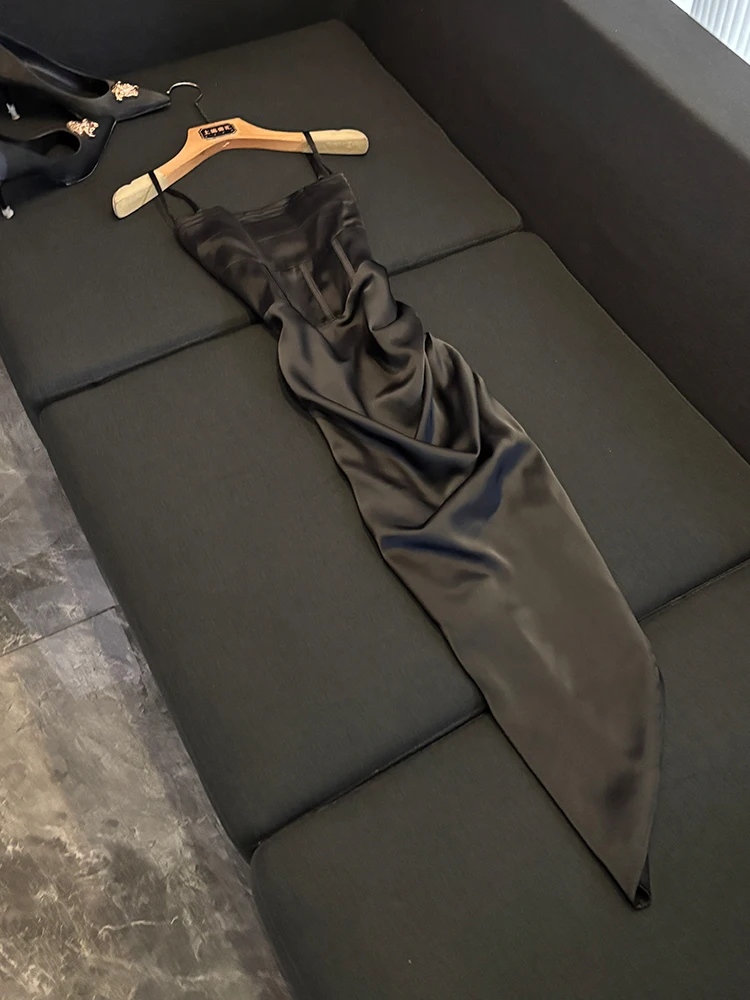 Ele Wijnrood Satijn Dr Afslankende Taille Ontwerp Comfortabele pasvorm U82 Pendelen Sle Dames Dr Zomerseizoen Ci Wear